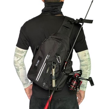 路亞包多功能腰包新款單肩斜跨背包路亞竿包戶外裝備釣魚漁具桿包