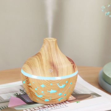 超聲波USB迷你霧化加濕器鯊魚形狀家用辦公室海底世界300ML加濕器