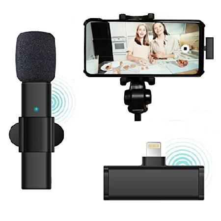 ZAMPAM Wireless Lavalier Microphone for iPhone (Plug and Play) Lapel Auto-syncs Clip-on Mic for Youtubers,Facebook Live Stream,Vloggers,Interview,Ti