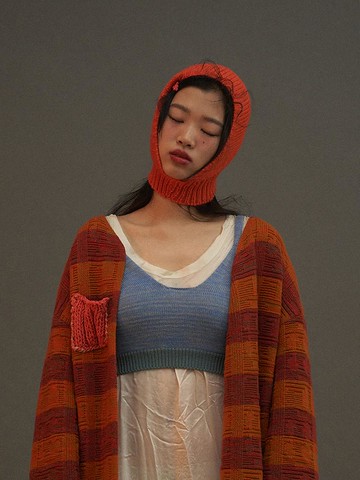 Sleeveless Knit Wool Bra Top
