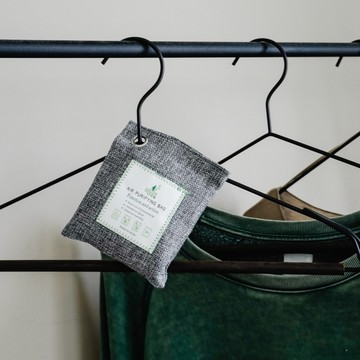 UDlab｜空氣淨化竹碳包 100G 除煙味 除異味 麻布掛式炭包 除臭包 居家 除味 防潮 活性炭包CB-H05042
