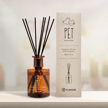 【FLAVOUR】香氛擴香 - 木質麝香調(PET)｜專為家中毛小孩研發🐶，無酒精及有害因子 ，為繁忙的日常抹上一絲香氣🥰