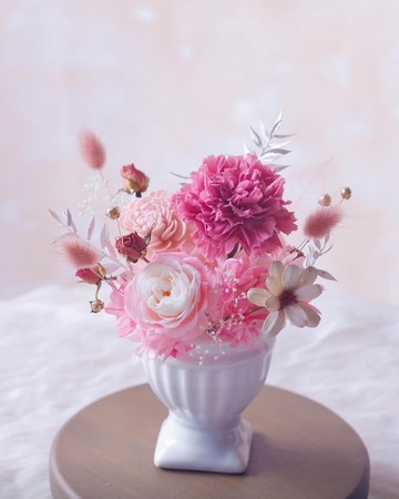 母親節永生桌花 母親節花禮 盆花 永生花禮 乾燥花