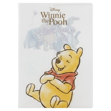 Winnie the Pooh 小熊維尼 兩用護照卡套 可愛輕巧 證件收納  抱肚子維尼 黃色  13 x 18.5cm