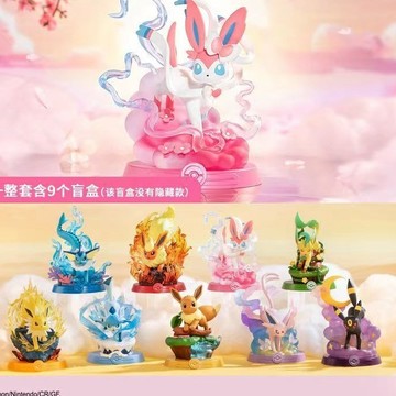 可选款玩樂主義冒險吧伊布手辦套裝出發吧伊布二代仙精靈日月伊布收藏公仔擺件 生日禮物 禮物 交換禮物