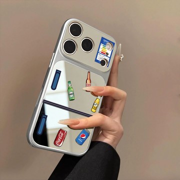 啤酒可樂適用蘋果17promax手機殼iPhone16pro新款16plus鏡面15