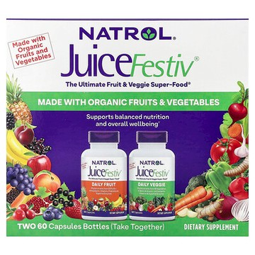 Natrol, JuiceFestiv®，2 瓶，每瓶 60 粒