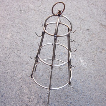 新疆烤肉架子?坑肉架子20厘米不銹鋼燒烤架戶外野外燒烤用品1入