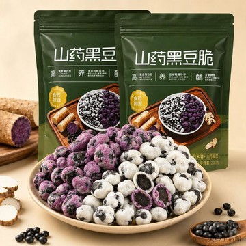 🌸健康零食🌸黑豆脆紫薯黃芪雙味纖維堅果炒貨黑豆混合堅果袋裝零食