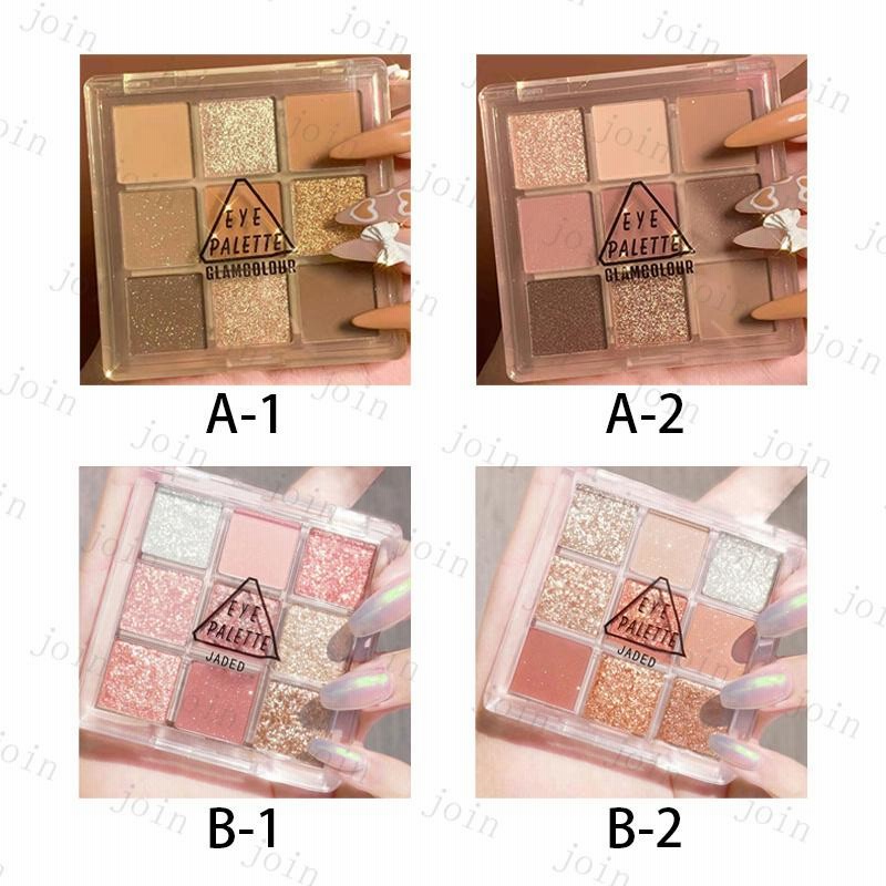 リップグロスとアイシャドウパレットセット アイシャドウ 韓国 (cs446#) 日本国内当日発送 9color set 4type