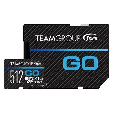 十銓 team go micro sdxc 512GB 運動攝影記憶卡(附轉接卡)  高速讀取 100MB/s  1個