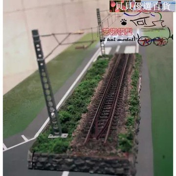 火車鐵道模型微型沙盤車站鐵路沙盤模型火車軌道場景