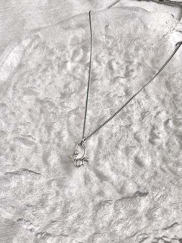 【日本直送 名牌中古包】Christian Dior 克裡斯汀‧迪奧 項鍊 銀色 Dior Logo vintage 古董 t3f8xp