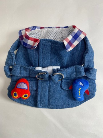 牛仔款胸帶 寵物衣