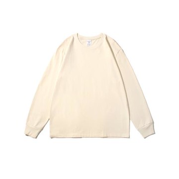 長袖t恤男女秋季新款純色圓領薄款t恤男純棉寬松百搭打底衫上衣服