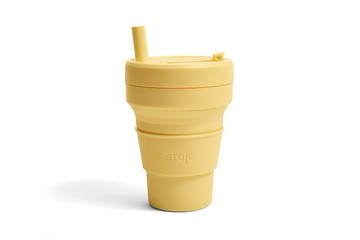Stojo - 環保高耐熱矽膠摺疊杯16oz - 含羞草