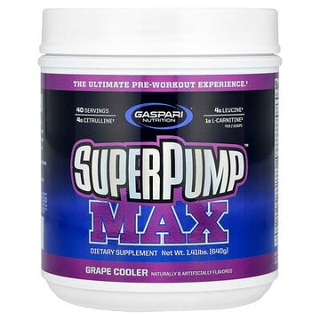 Gaspari Nutrition, 超級泵感 Max，葡萄清爽，1.41 磅（640 克）