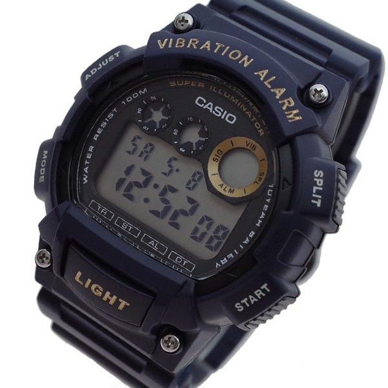 カシオ CASIO 腕時計 メンズ W-735H-2AV クォーツ ブラック ダークパープル | LINEショッピング