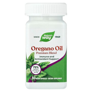 Nature's Way, 牛至油，優質混合物，60 粒全素膠囊（每粒膠囊 50 毫克）