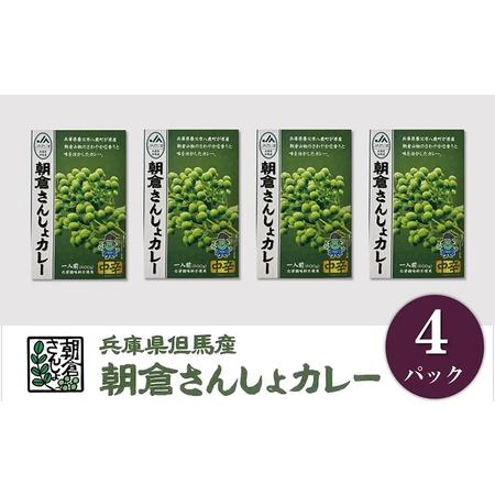 ふるさと納税 朝倉さんしょカレー（4パック）化学調味料不使用 兵庫県