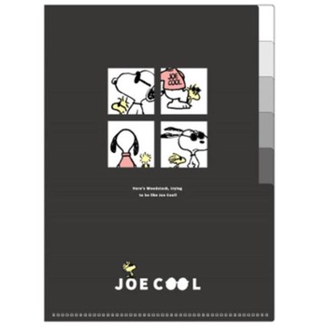 小禮堂 史努比 A4五層資料夾 (黑墨鏡款)