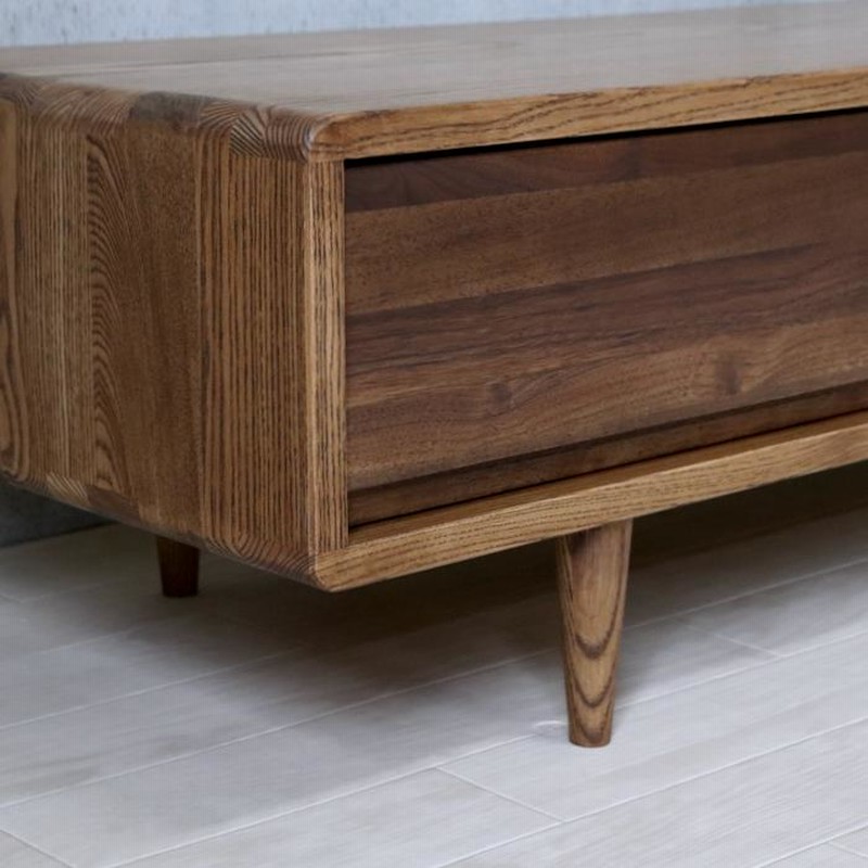 クラシックスタイル 木製テレビ台ダークブラウン天然木製