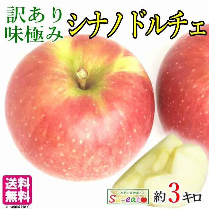 11月上旬〜中旬　サンふじ　訳あり　りんご 減農薬 長野県産 送料無料 3キロ