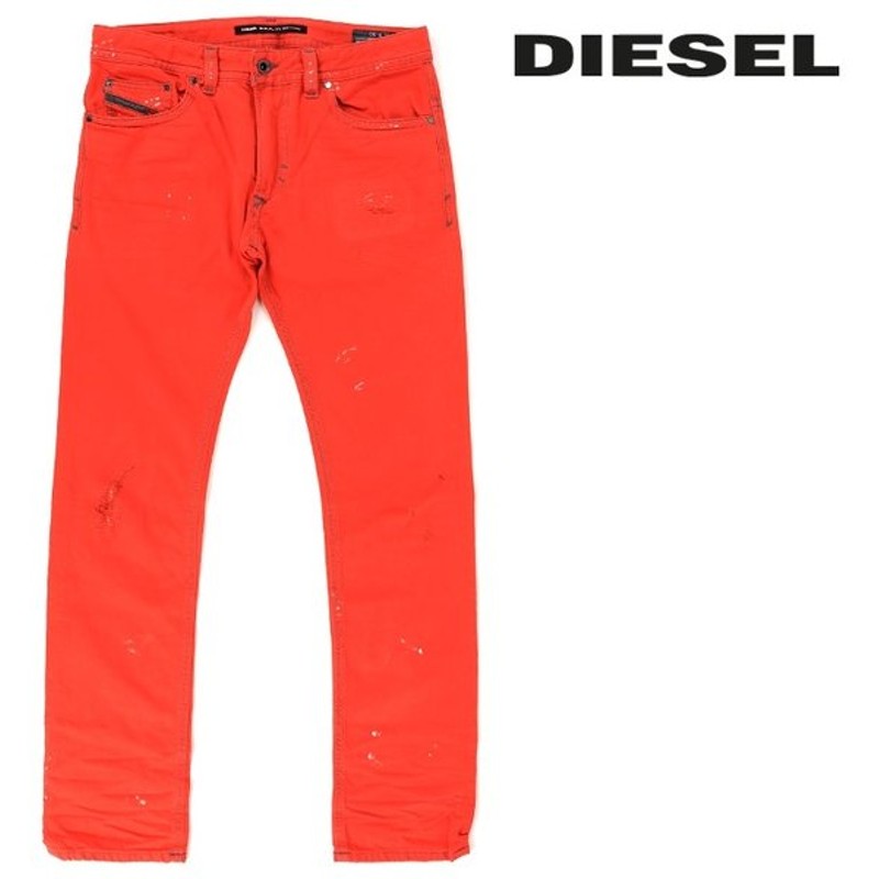 ディーゼル Diesel ジーンズ デニム パンツ メンズ クラッシュダメージ加工 ペイント加工 スリム スキニー カラーデニム Thavar 通販 Lineポイント最大0 5 Get Lineショッピング