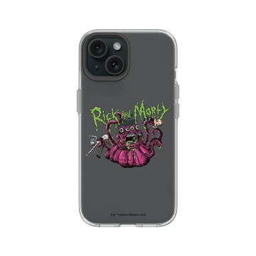 iPhone 15 Clear 透明 - 瑞克和莫蒂 Rick and Morty - 外星人襲擊