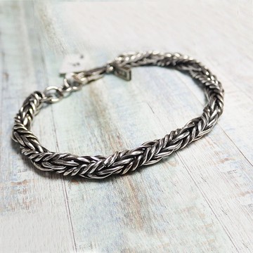 【比法一生】手工純銀手鍊—蛇鍊紡繞 純銀925手作飾品