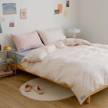 翔仔居家 華爾紗 床包被套組【海鹽芝士 x 莓果芝士】單人 / 雙人 / 加大 / 特大 薄被套 兩用被 純棉床包