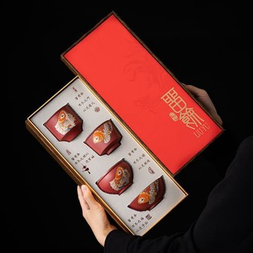 文創陶瓷茶具茶杯套裝家用功夫茶品茗主人杯高檔禮品送人伴手禮物