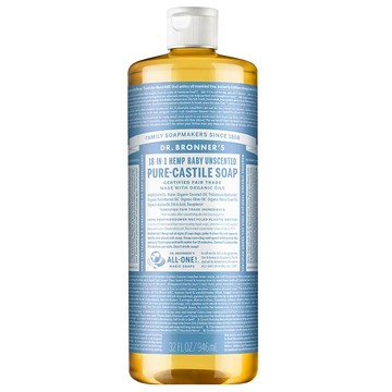 Dr.Bronner's 布朗博士 溫和嬰兒潔膚露 無香  946ml  1瓶