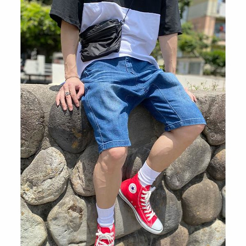 デニムパンツ ハーフパンツ ショートパンツ ショーツ ストレッチ