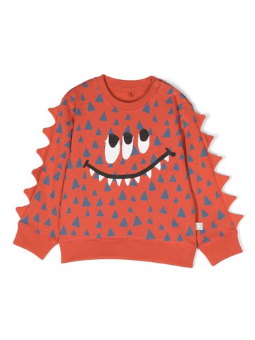 Stella McCartney Kids - graphic-print cotton sweatshirt - kids - Sustainable Cotton - 6 mth - Orange