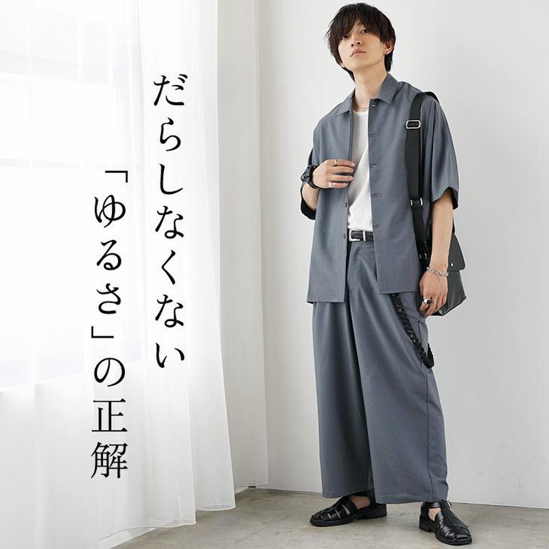 セットアップ メンズ カジュアル 上下セット メンズ 半袖シャツ