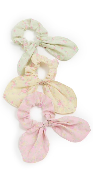 LoveShackFancy Market Posy Scrunchies 3 Pack Multi One Size