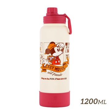 【HOUSUXI】迪士尼米奇米妮系列-大容量保冷保溫瓶(附吸管)1200ml＜售價已折＞