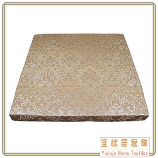yixinju 金鑽-精緻緹花坐墊*2入(米/金)55*55*5cm/高密度記憶坐墊/沙發墊/實木椅座墊/台灣製MIT[傢飾]