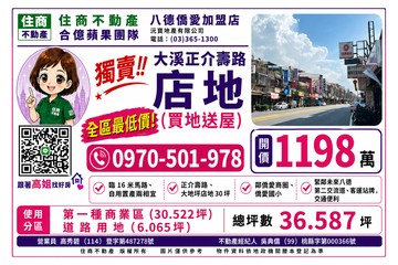 [合億蘋果團隊] 大溪正介壽路｜金旺傳家店地｜桃園市大溪區仁義段