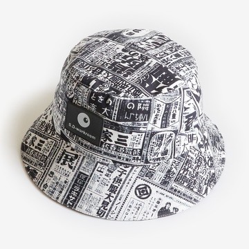 復古報紙雙面漁夫帽