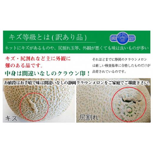 ふるさと納税 静岡県 袋井市 クラウンメロン 訳あり 3玉 メロン 人気 厳選 ギフト 贈り物 デザート グルメ フルーツ 果物 袋井市