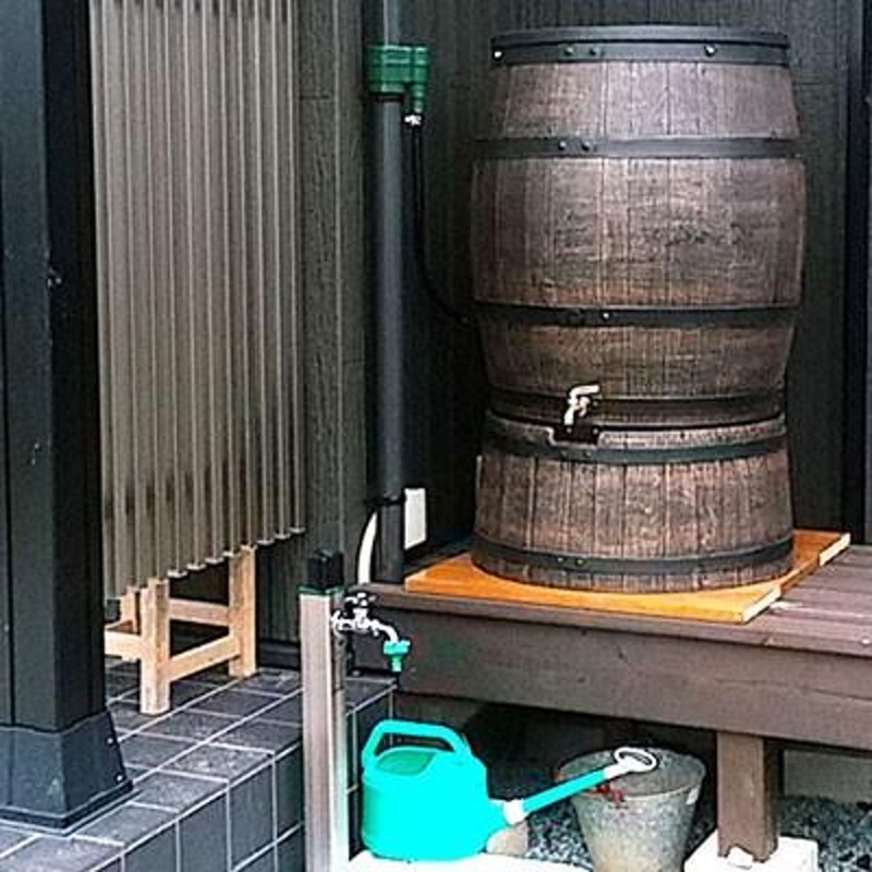 雨水タンク ウイスキー樽風 ウィリアム 120L 自作 補助金 おしゃれ 設置 diy 簡単 雨水貯留タンク 助成金 | LINEブランドカタログ