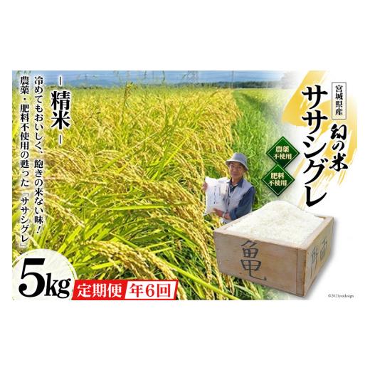 ふるさと納税 宮城県 加美町 6回 定期便 希少品種米 ササシグレ 精米 5kg×6回 総計30kg   長沼 太一   宮城県 加美町