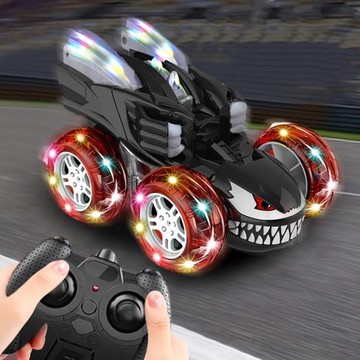 Temu跨境亞馬遜熱銷燈光遙控特技車兒童玩具批發現貨遙控車