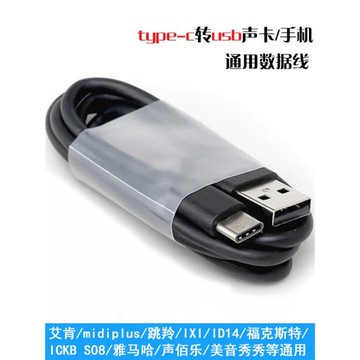 艾肯迷笛ID14跳羚IXI電腦手機聲卡數據線USB轉Typec SO8充電通用