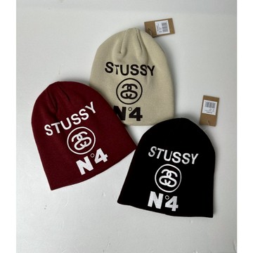 【TACKSTHGOOD】Stussy Skullcap Number 4 毛帽 冷帽 黑色 米色 酒紅色