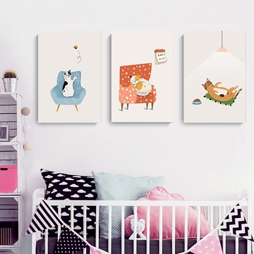 慵懶貓兒無框掛畫