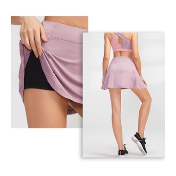 假兩件運動短裙M-2XL內可穿防走光速乾網球健身有氧跑步跳舞日常穿搭