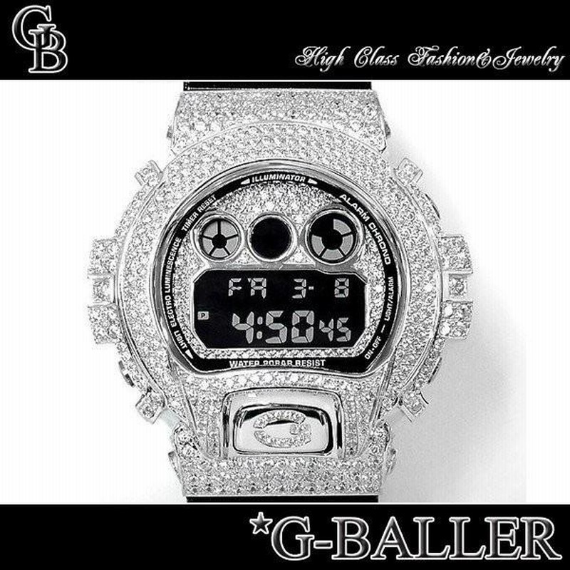 G-SHOCKカスタム DW6900 BLACK x WHITE フルカスタム G-BALLER正規品